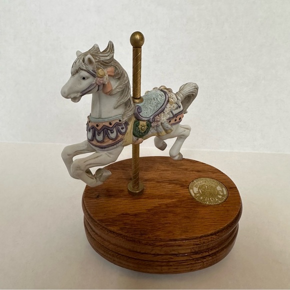 Vintage Carousel Musical Moving Horse-  Carousel Collection - Picture 1 of 11